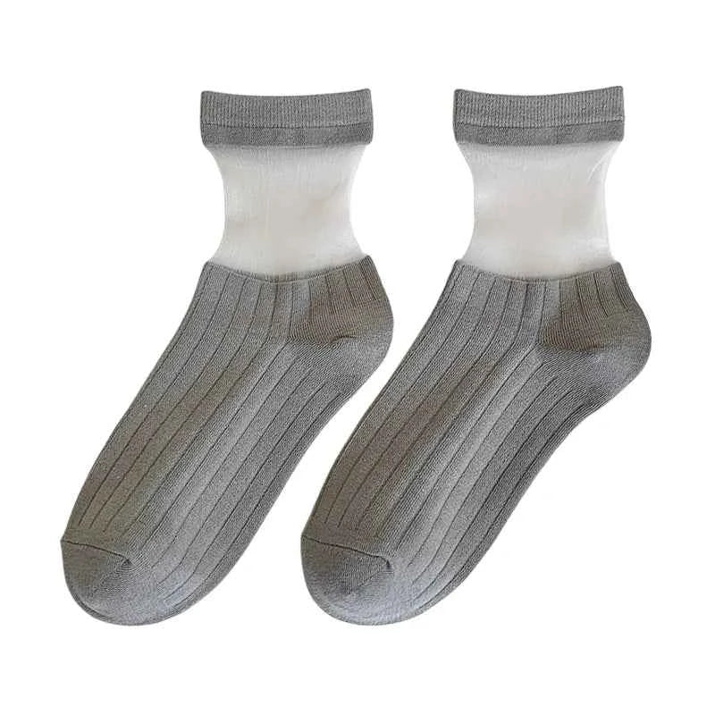 Sheer Crew Socks for Women — Thin, Breathable & Soft in 4 Colours