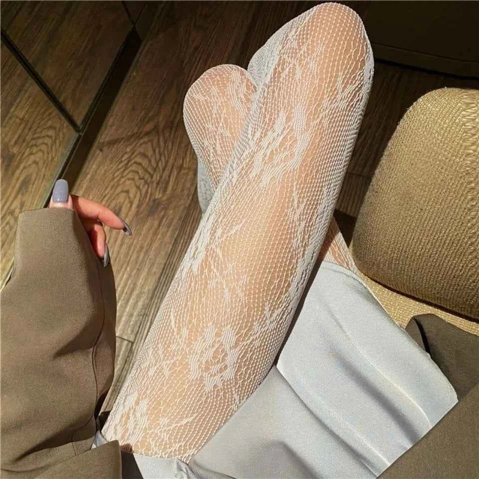 Women's Patterned Fishnet Pantyhose – Lace, Mesh & Jacquard Tights