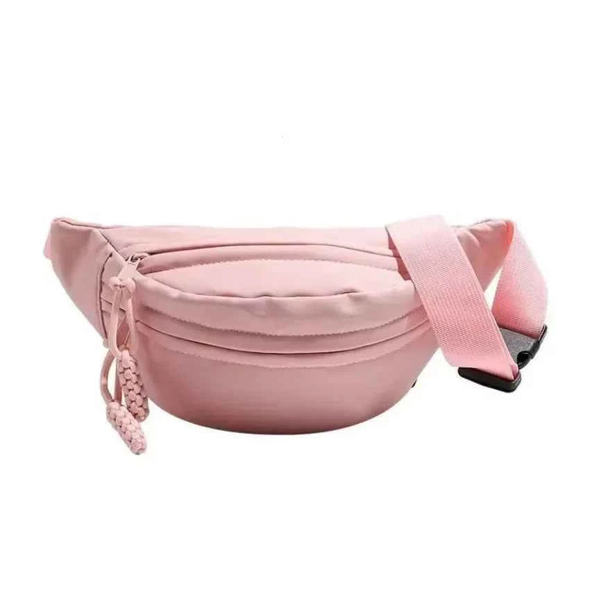 Women's Chest Bag Canvas Crossbody Bag Solid Color Women Sling Waist Pack Versatile Sports Solid Color Waterproof Hiking Bags
