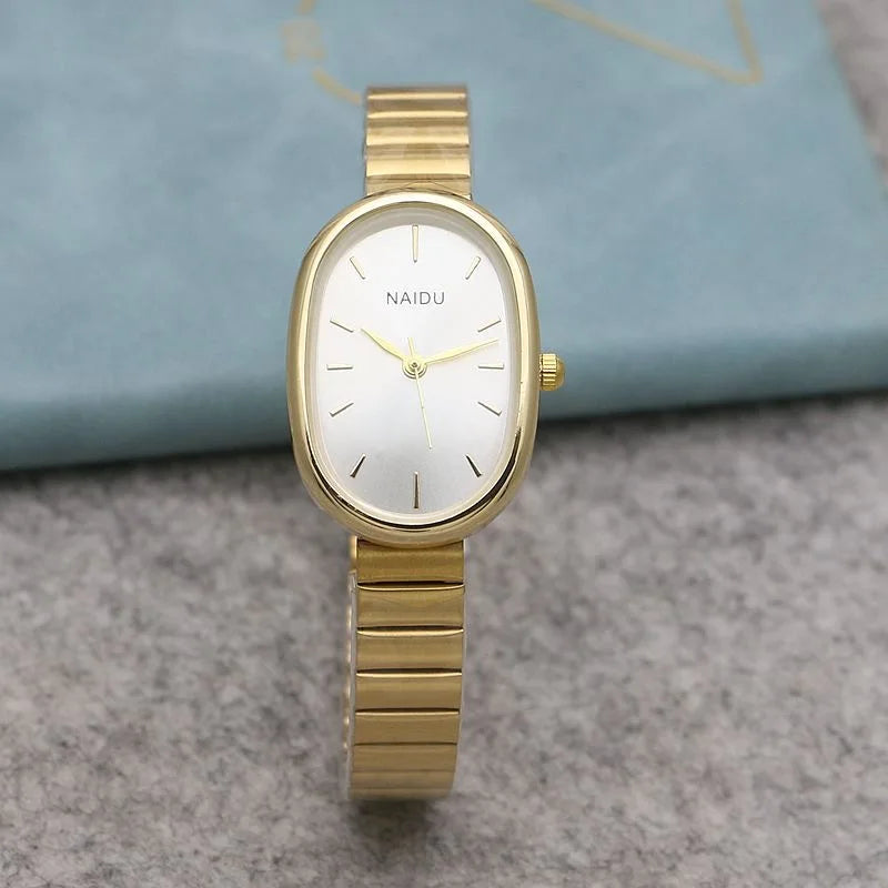 watch for women  Ladies Watches  Women's wristwatch  Simple Silver and Gold Stainless  Watchband Quartz   Women's watches