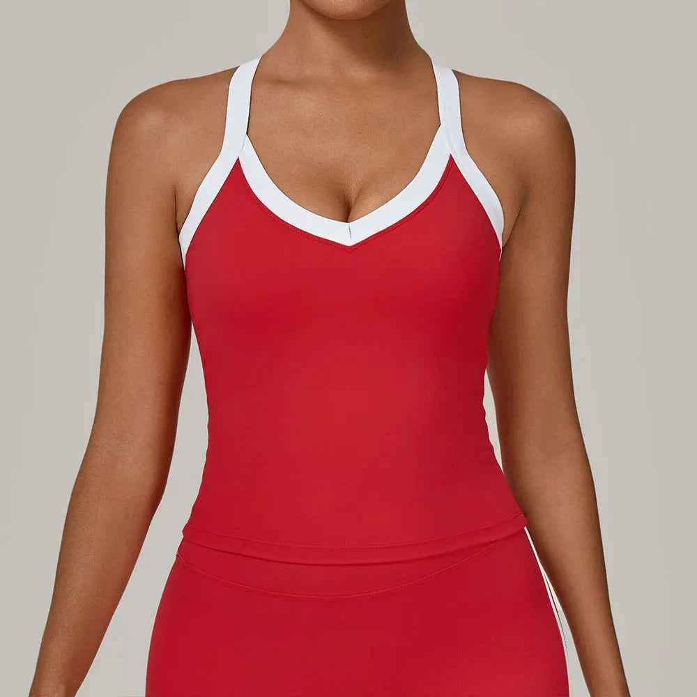 High Support Yoga Sports Bra — Breathable Push-Up Vest