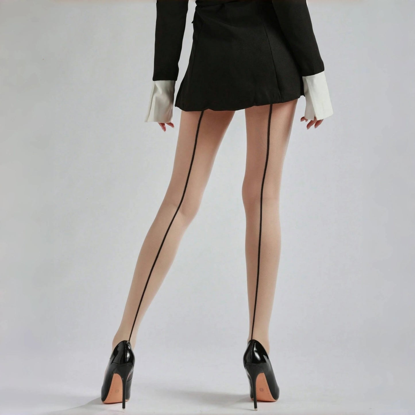 1 Piece Sexy Women'S Oil Shapeing Shapewear Back Vertical Line Shrimp Line Pantyhose