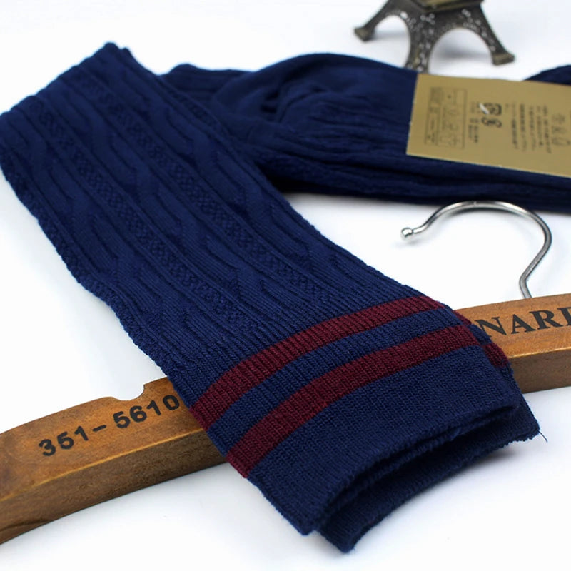 Knit Cotton Thigh High Stockings — Warm Over-Knee Socks for Women
