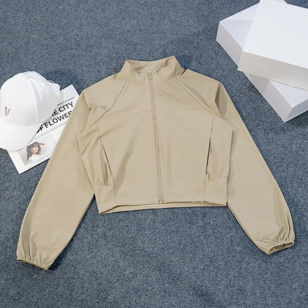 Windproof Sports Jacket — UV Protection Quick-Dry Zip Top