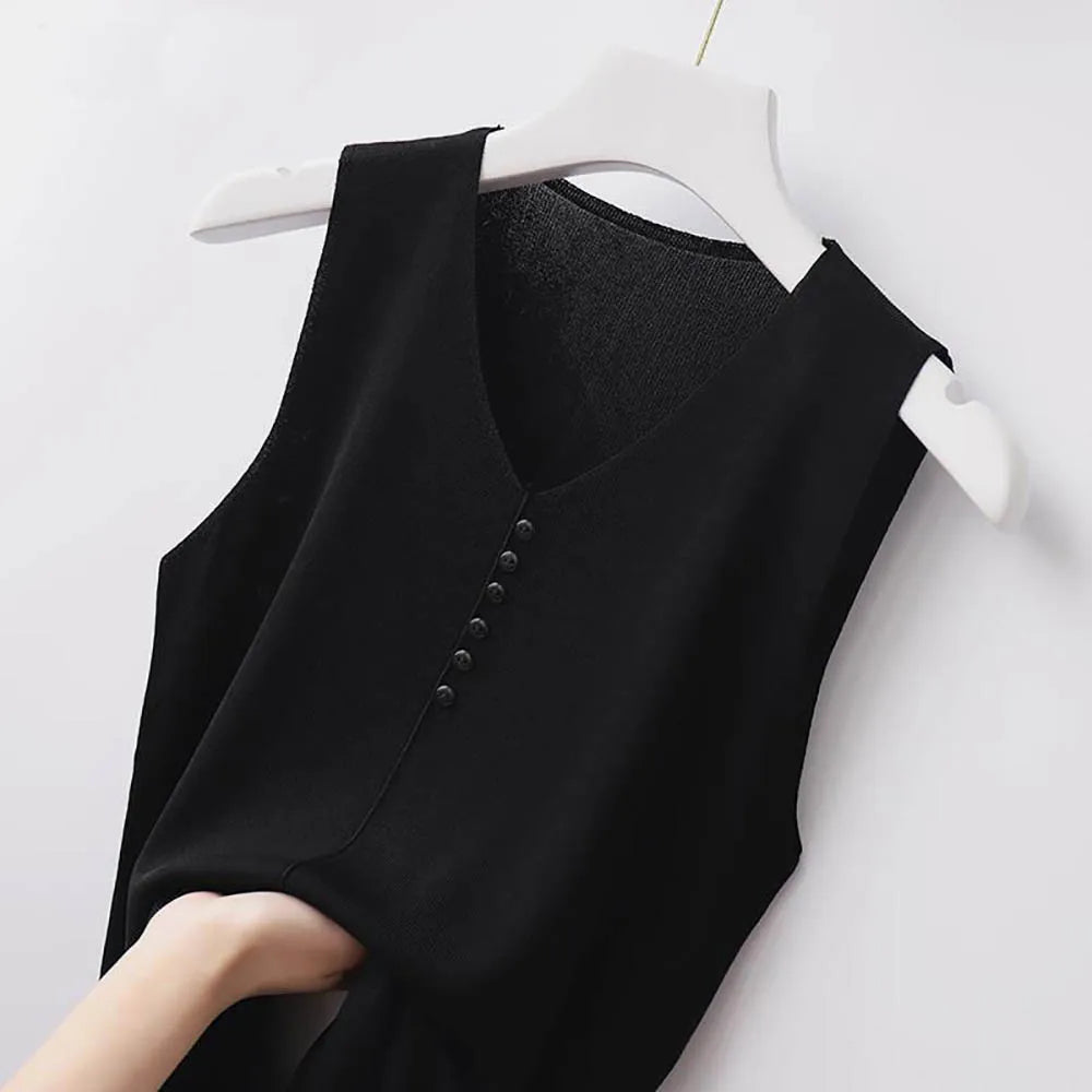 Women's sling sleeveless vest can be worn outside Summer all-match vest temperament top tanks loose version of the small vests
