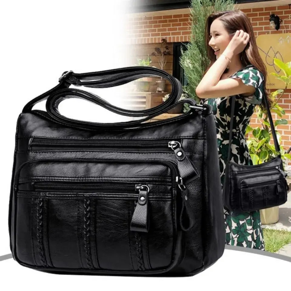 Women's Lightweight Crossbody Bag – Large Capacity Multi-Pocket Shoulder Bag