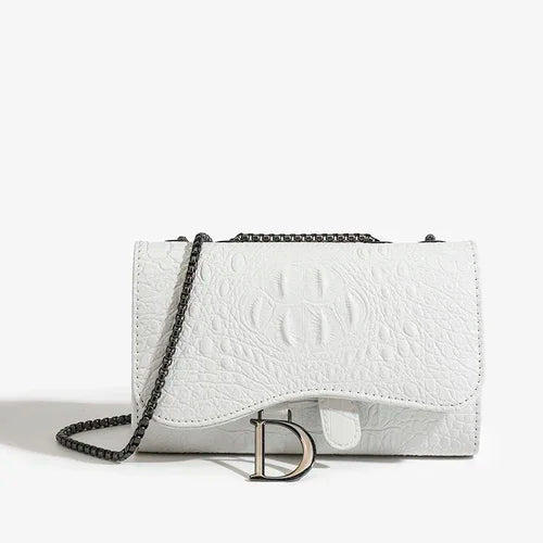 Women's Chain & Sequin Crossbody Bag – Chic Flap Shoulder Purse