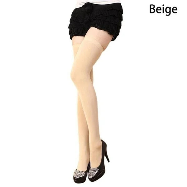 Lolita Over-Knee Stockings — Solid Color Warm Thigh High Socks