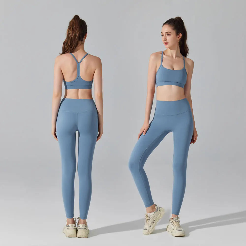2-Piece Activewear Set — Sports Bra & High Waist Leggings