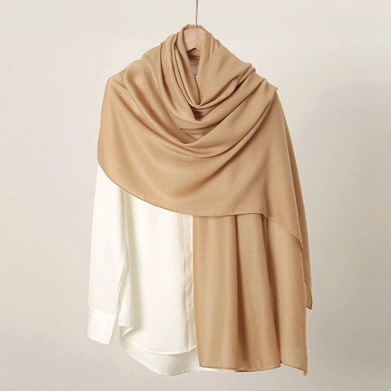 New Cotton Linen Hijab Scarf For Women Femme Musulmane shawls Kebaya Women's Hijab Headscarf Wrap Stoles Solid Islamic Headband