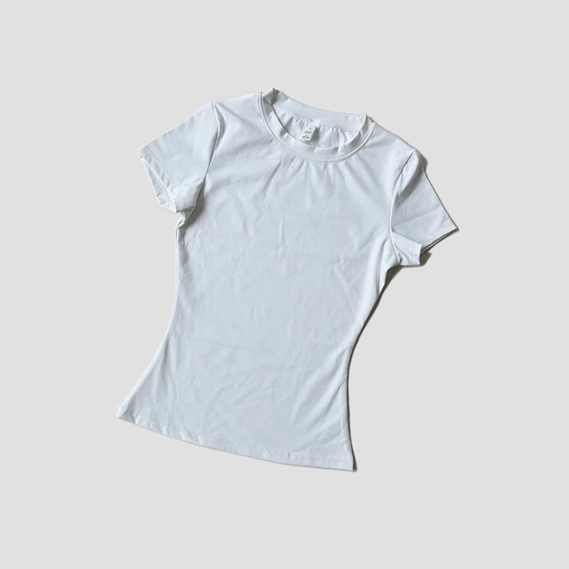 Seamless Short Sleeve Yoga Top — Gym & Running T-Shirt