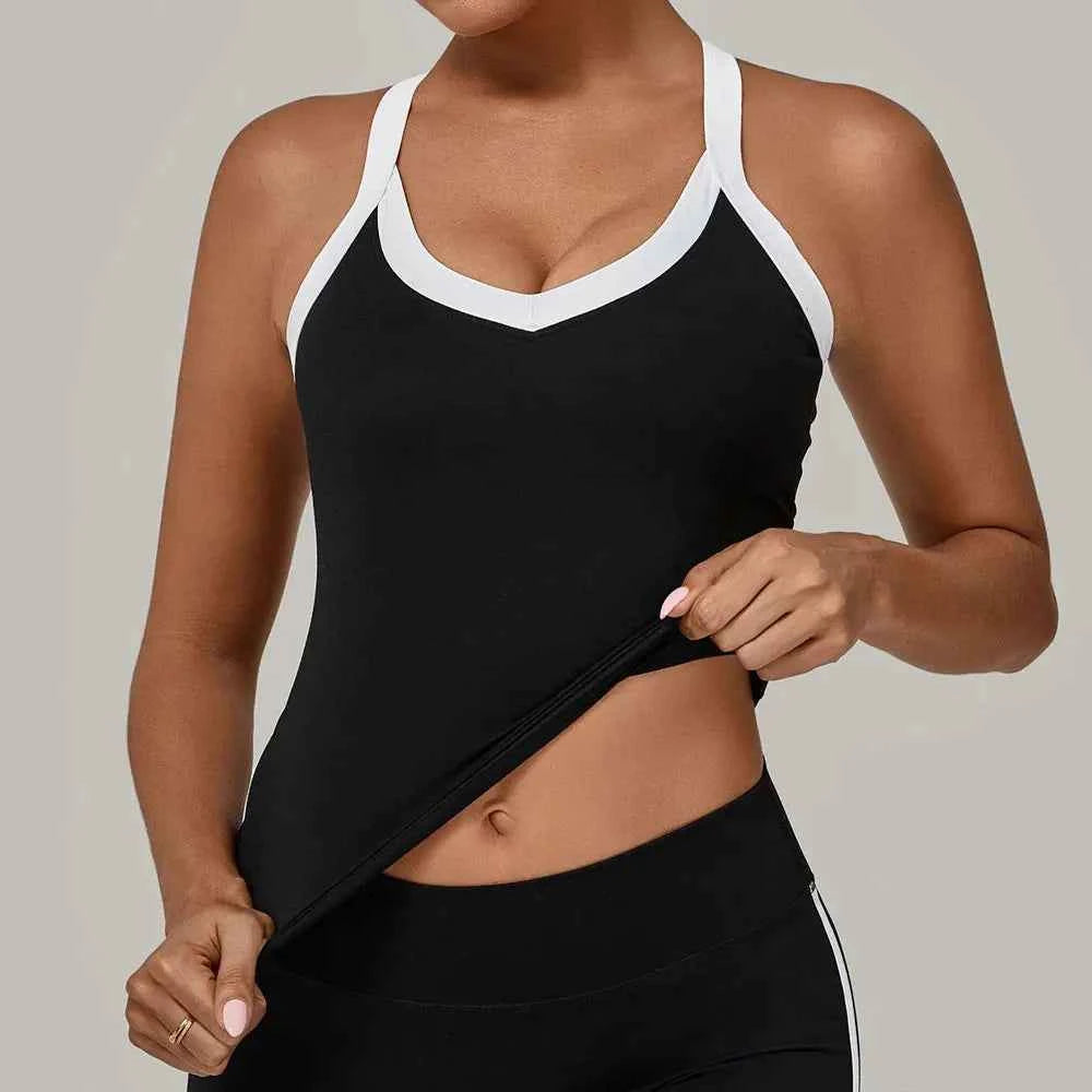 High Support Yoga Sports Bra — Breathable Push-Up Vest