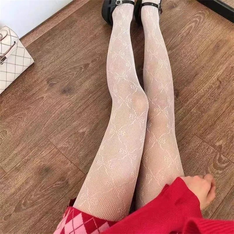 Women's Patterned Fishnet Pantyhose – Lace, Mesh & Jacquard Tights