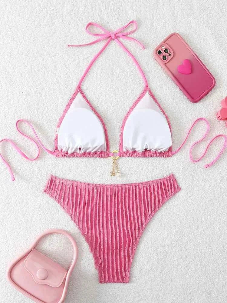 Sexy Women's Swimsuit Two-piece Bikinis Sets Two-piece Beach Trend Bikini 2026 Female Swimwear for Bathing Suit Woman Beachwear