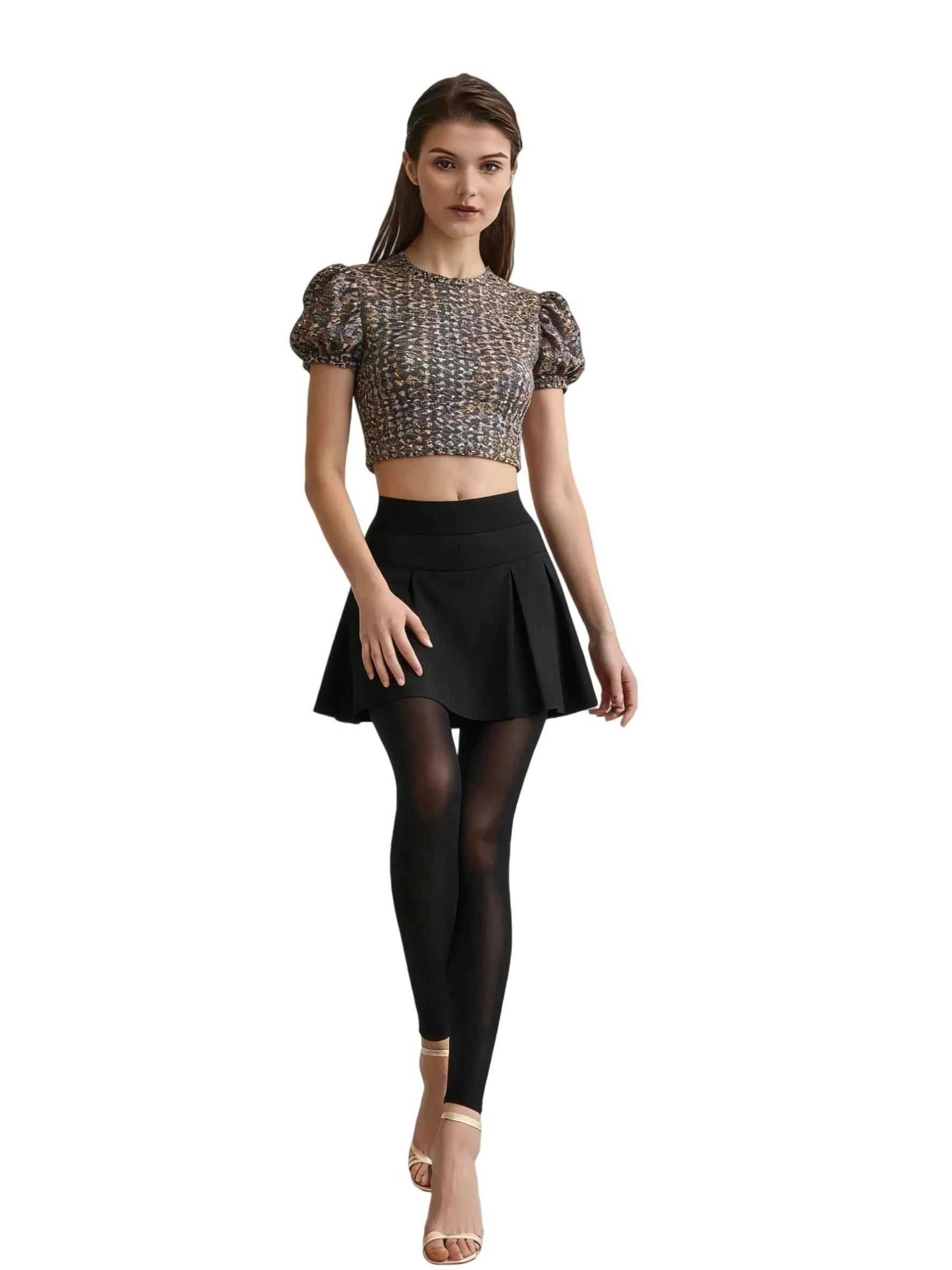 Women's Oil Silk High-Waist Leggings | Shiny Satin Slim Fit Tights